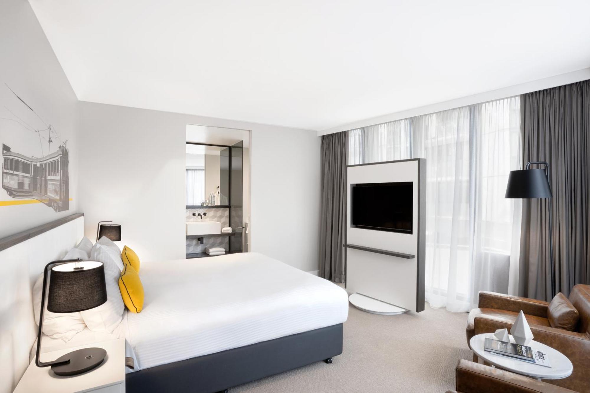 Hotel Peppers Docklands à Ville de Ville de Melbourne Extérieur photo A room at the hotel